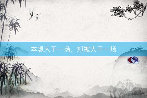 本想大干一场，却被大干一场