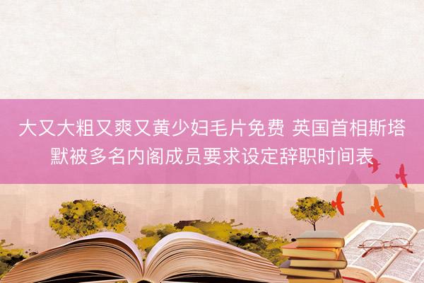 大又大粗又爽又黄少妇毛片免费 英国首相斯塔默被多名内阁成员要求设定辞职时间表