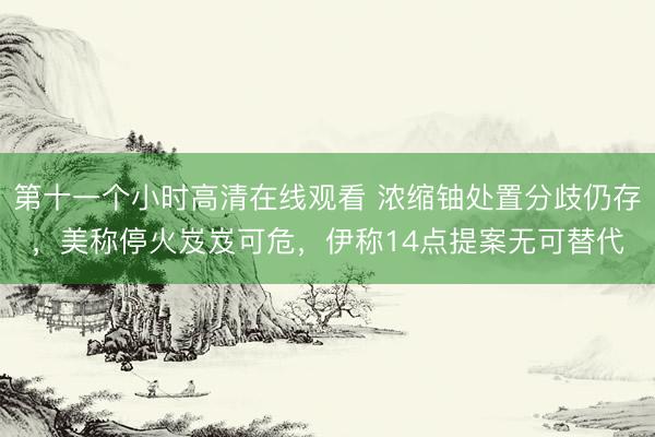 第十一个小时高清在线观看 浓缩铀处置分歧仍存，美称停火岌岌可危，伊称14点提案无可替代