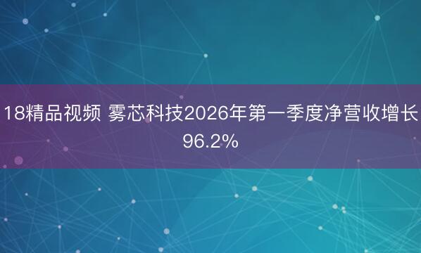 18精品视频 雾芯科技2026年第一季度净营收增长96.2%