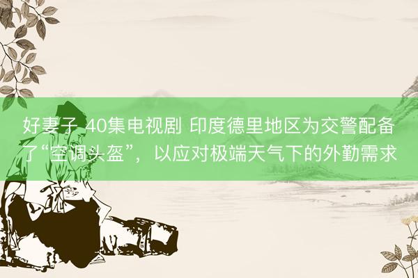 好妻子 40集电视剧 印度德里地区为交警配备了“空调头盔”，以应对极端天气下的外勤需求