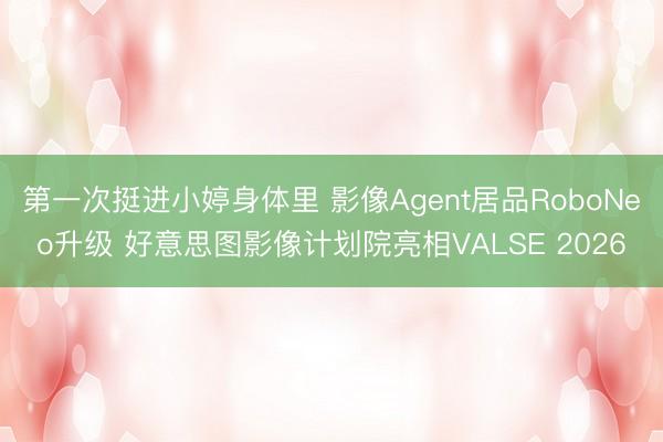 第一次挺进小婷身体里 影像Agent居品RoboNeo升级 好意思图影像计划院亮相VALSE 2026