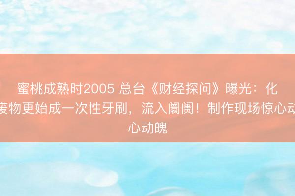蜜桃成熟时2005 总台《财经探问》曝光：化工废物更始成一次性牙刷，流入阛阓！制作现场惊心动魄