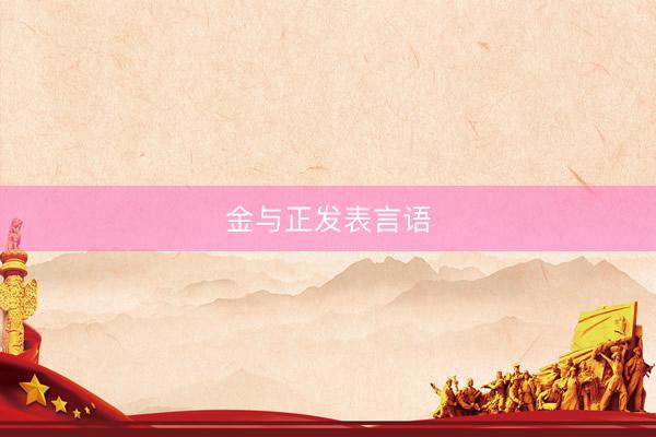 金与正发表言语